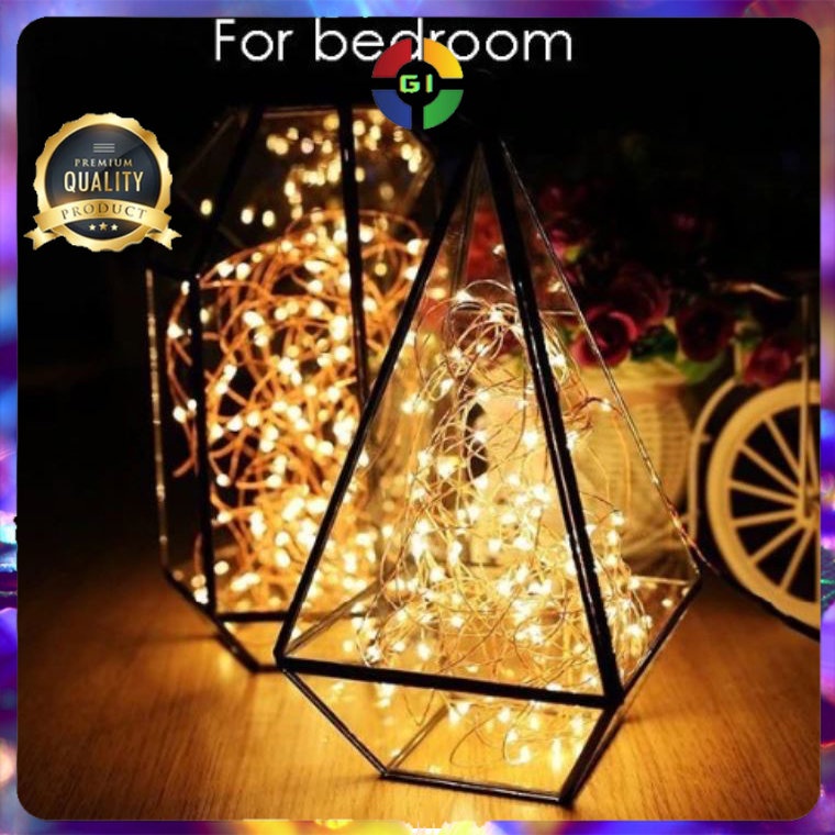 Lampu Hias String Lights IP65 USB 100 LED 10 Meter Warm White