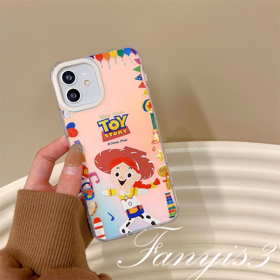 Compatible For IPhone 14 13 12 11 Pro Max X XR Xs Max 8 7 Plus SE 2020 Kompatibel Untuk Toy Story Kartun IMD Laser Gradiasi Ponsel Case TPU Lembut Shockproof Cover Pelindung