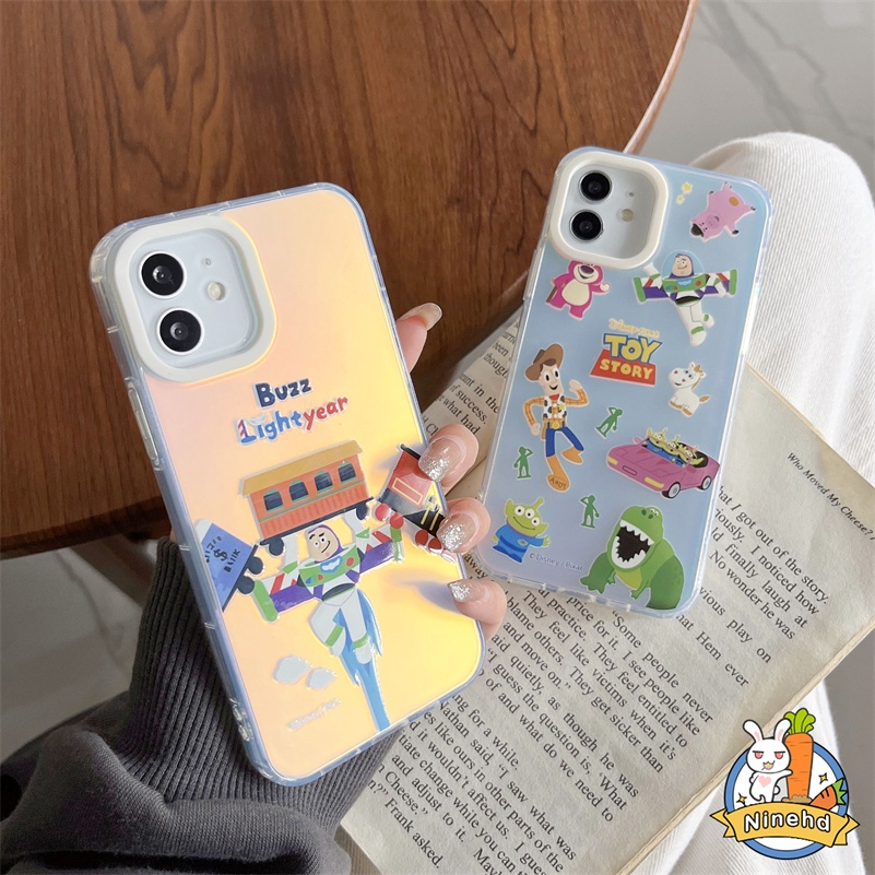 IPHONE Casing Kompatibel Untuk Iphone14 13 12 11 Pro Max X Xr Xs Max8 7 Plus SE 2020 Casing Handphone branded Toy Story Buzz Lightyear Phone Case Shockproof Bumper Soft Case Cover Pelindung