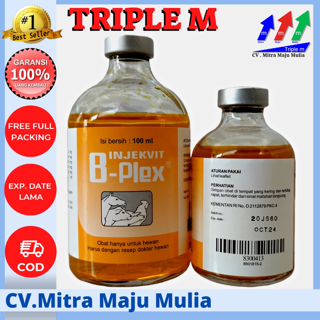 VITAMIN B KOMPLEK 50 ml dan B KOMPLEK 100 ml MEDION Meningkatkan Produktifitas dan Sistem Kekebalan Tubuh Hewan