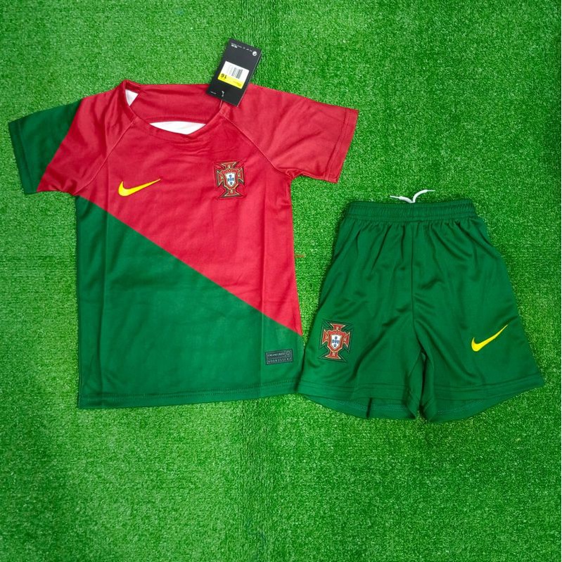 JERSEY SETELAN KIDS PORTUGAL UMUR 1-14 TAHUN HOME NEW GRADE ORI IMPORT OFFICIAL 2022/2023