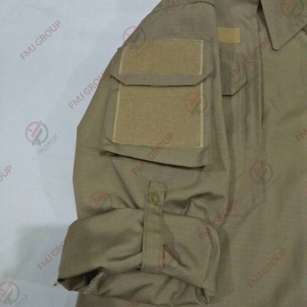 Kemeja Panjang Tactical Krem Gurun / Kemeja Panjang Pria