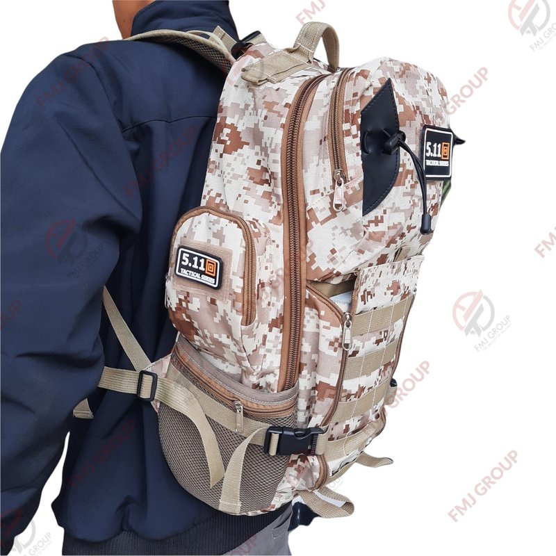 Tas Ransel Hiu Army / Tas Punggung Hiu / Ransel Backpack Hiu / Tas Gunung Tactical Loreng Gurun