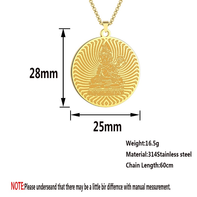 Stainless Steel Buddha Master Liontin Kalung Pria Fashion Baja Titanium Jimat Kalung Hip Hop Pesta Budha Perhiasan Aksesoris Hadiah