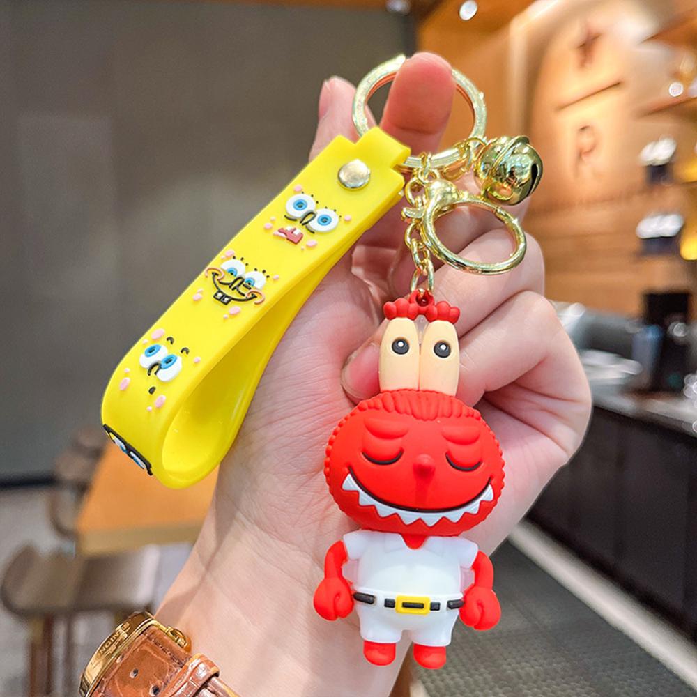 Timekey Gantungan Kunci Patung Anime Kartun Keren Wanita Pria Anime Keyrings Untuk Pesta Ulang Tahun Anak I4W5