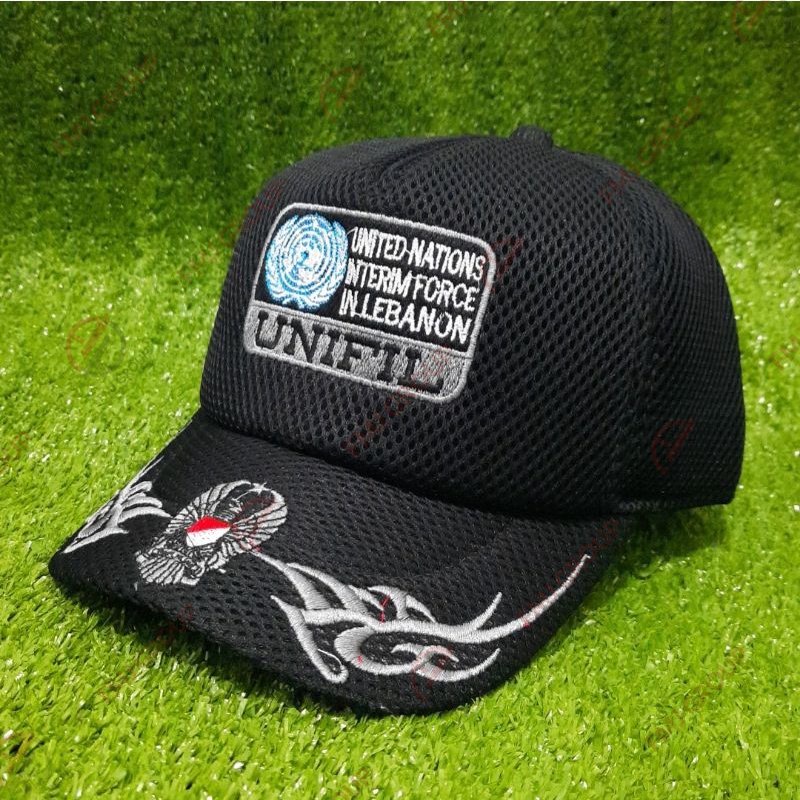 Topi Doublemesh PBB UN Topi Unifil Garuda Contingent United Nation Baseball Hat Mesh