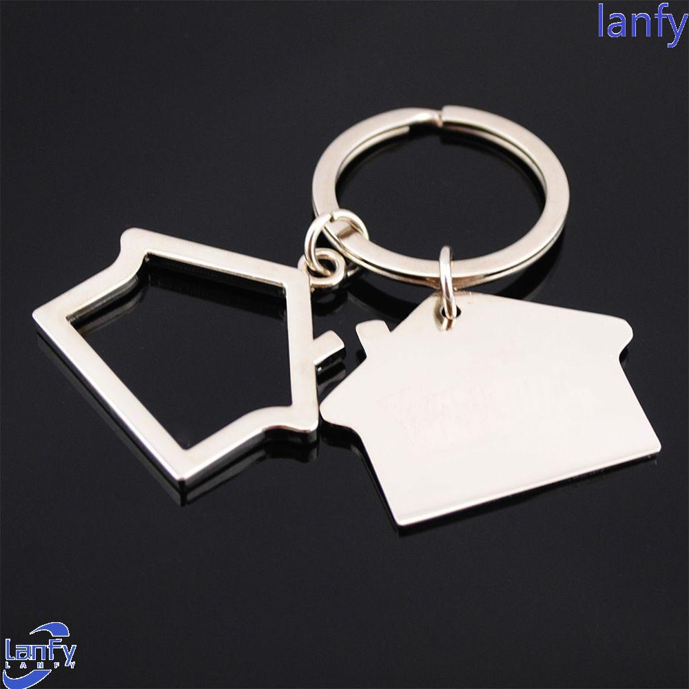 Lanfy Gantungan Kunci Mode Baru Paduan Seng Kreatif 2 Pcs Man Masa Kini Key Holder