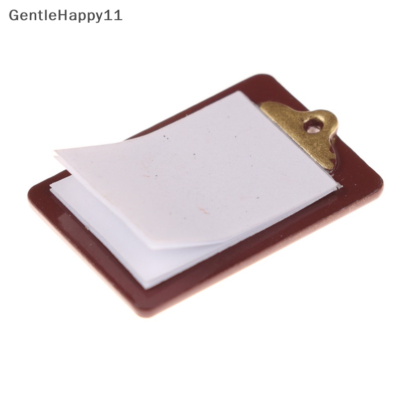 Gentlehappy Aksesoris Miniatur Rumah Boneka Mini Bahan Alloy Clipboard Dengan Kertas Asli Nempel id