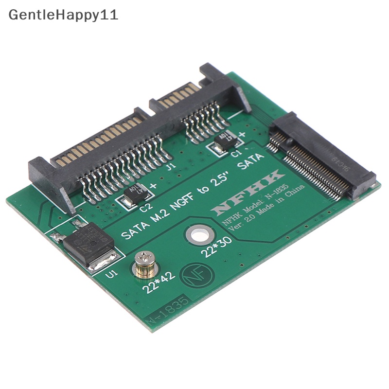 Gentlehappy M.2 NGFF ssd solid state hard disk Ke Kartu adapter sata3 Setengah Tinggi 2.5 inch id