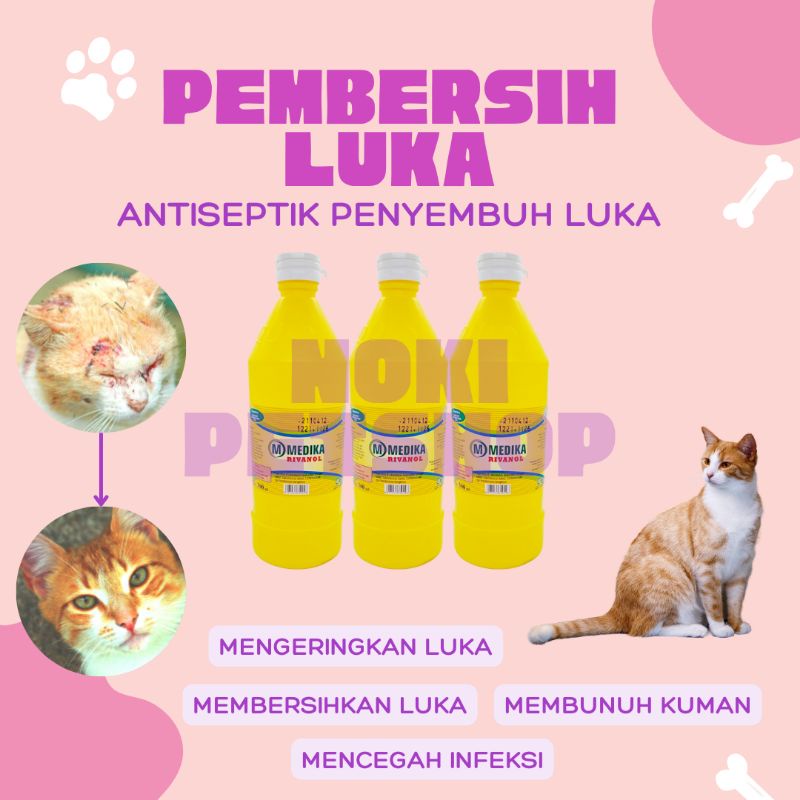 [BISA COD] PEMBERSIH LUKA KUCING 100ML | CAIRAN ANTISEPTIK OBAT LUKA KUCING ANJING PENGERING LUKA 100 ML INFEKSI PERADANGAN CEPAT KERING ANTI INFLAMASI TERBUKA BASAH BERNANAH BOLONG ANGORA BERANTEM AMAN DIJILAT SPRAY