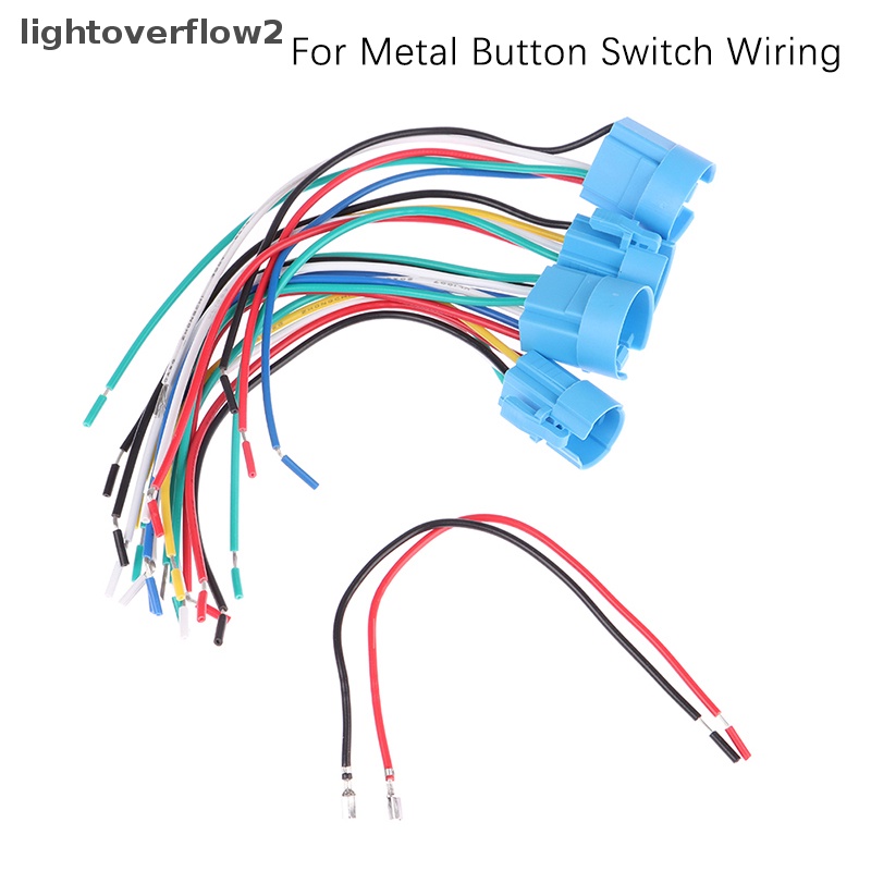 [lightoverflow2] Stop Kontak Kabel Digunakan Untuk Saklar Tombol Metal Konektor Indikator Lampu Kabel [ID]