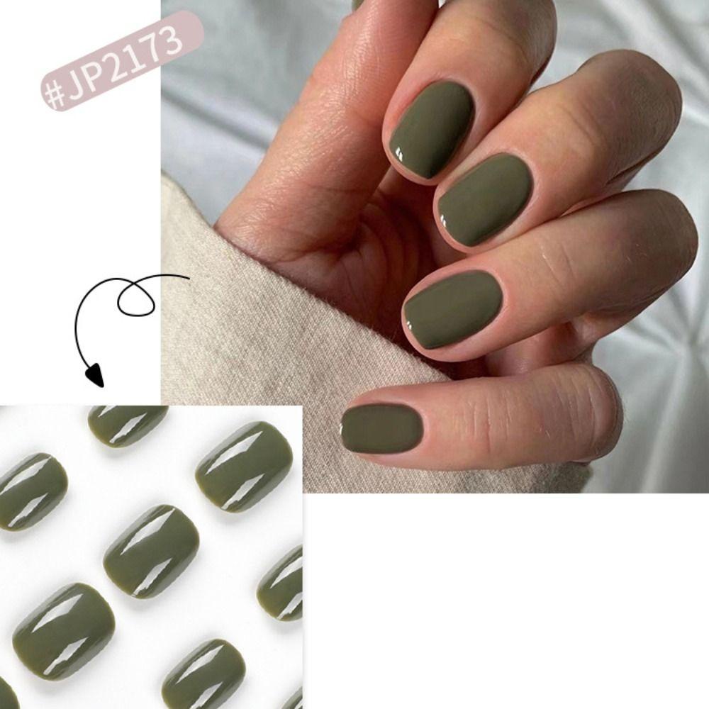 Needway Pendek Nail Patch DIY Elegent Detachable Ultra-Tipis Wearable Press On Nail Tips Penutup Penuh Nail Art Tips