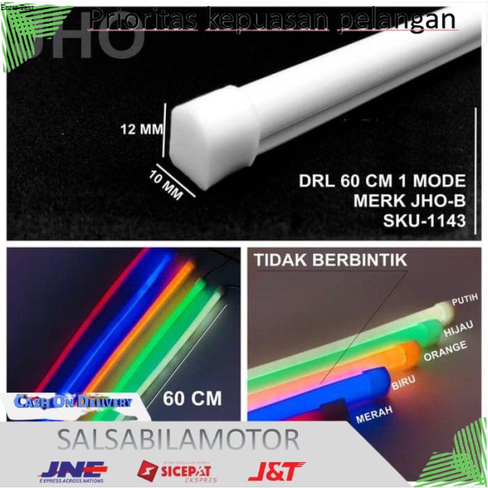 Lampu Alis 60 Cm Grade B Rasa Grade A JHO B I Alis Drl 60 Cm I Drl Ali - 30 cm, Biru