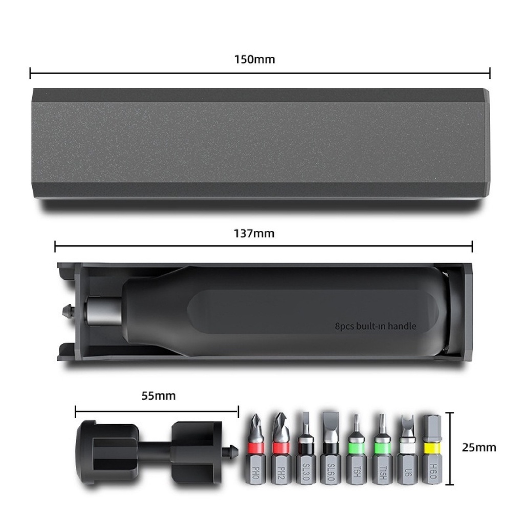 DWZ Obeng Set Reparasi Multifungsi Magnetik 40 in 1
