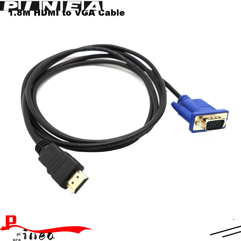 Kabel Video Nanas 1.8M 6FT Universal High Definition Profesional HDMI To VGA