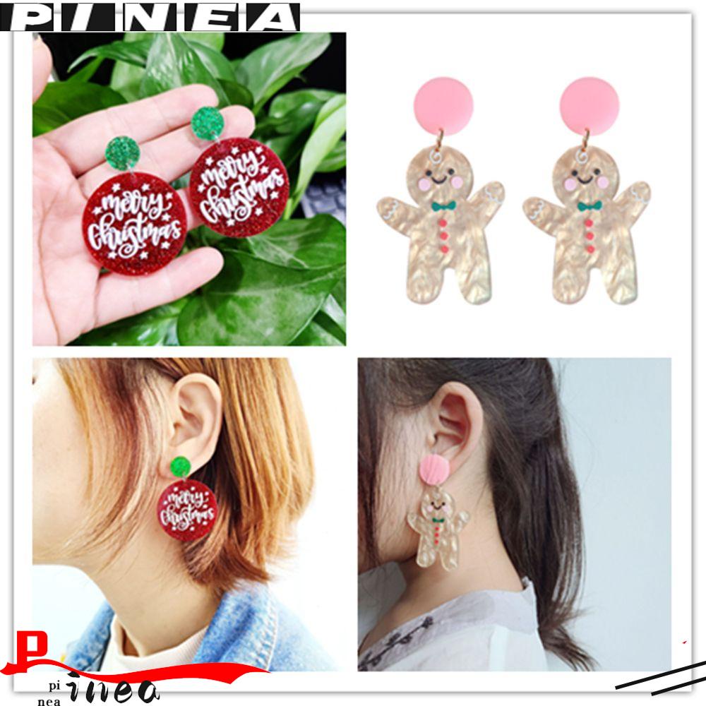 Nanas Anting Natal Fashion Perhiasan Fashion Dinosaurus Snowflake Xmas Hadiah Akrilik