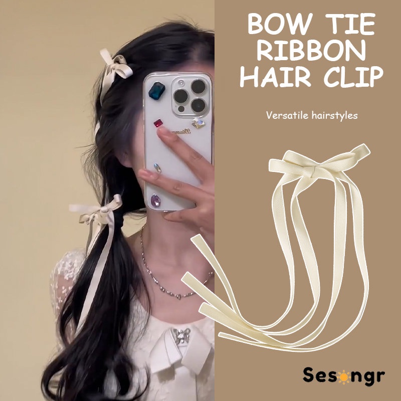 Jepit Rambut Kupu-kupu Pita Wanita Korea Ikatan Simpul Gadis Manis Twists  Hair Braid Aksesoris Rambut - SG