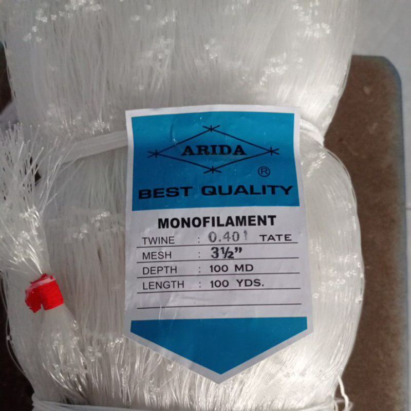 Jaring Arida 0.40 3½ inchi 100md/100yds tate pukat arida jaring ikan senar jaring ikan arida anti ge