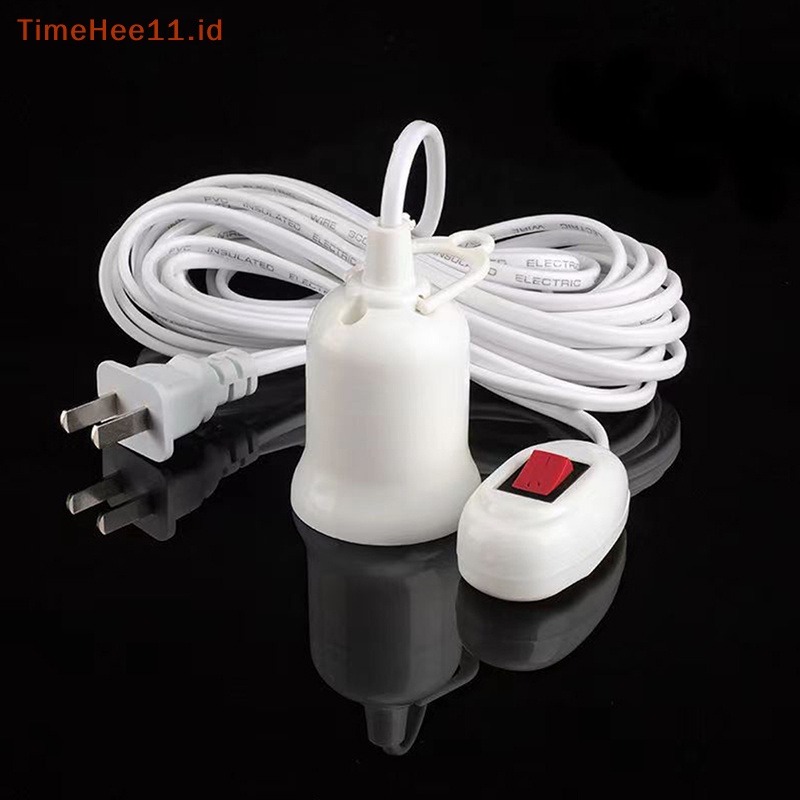 Timehee E27 2.3M Kabel Ekstensi Lamp Bulb Holder Dengan Switch LED Light Bulb Extension Socket ID