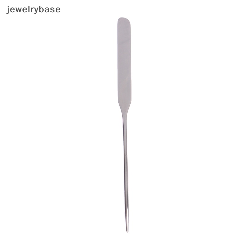 [jewelrybase] 1pcs Stainless Steel Kepala Ganda Makeup Toner Spatula Tongkat Pencampuran Foundation Butik