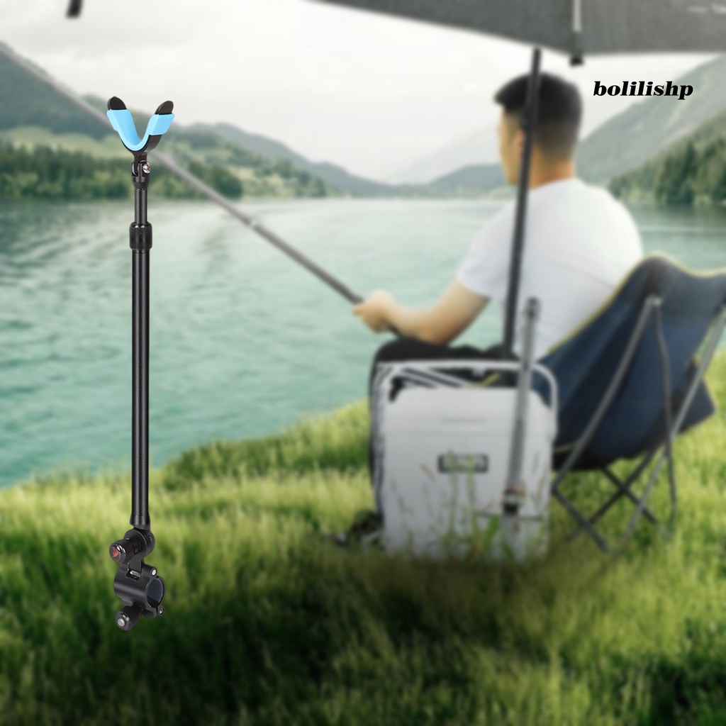 Bo-fishing Rod Holder 210derajat Teleskopik Dapat Disesuaikan Non-slip Cepat Bongkar Pasang Posisi Logam Paduan Aluminium Tiang Pancing Dukungan Alat Pancing