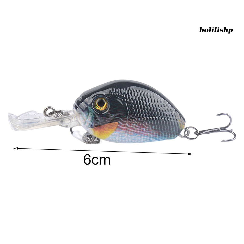 Bo-6cm/6.5g Umpan Pancing 3D Simulasi Fisheye Tajam Kait Warna Kaya Compact Bright Color Fishing Instalasi Mudah Treble Hook Memancing Umpan Untuk Memancing Luar Ruangan