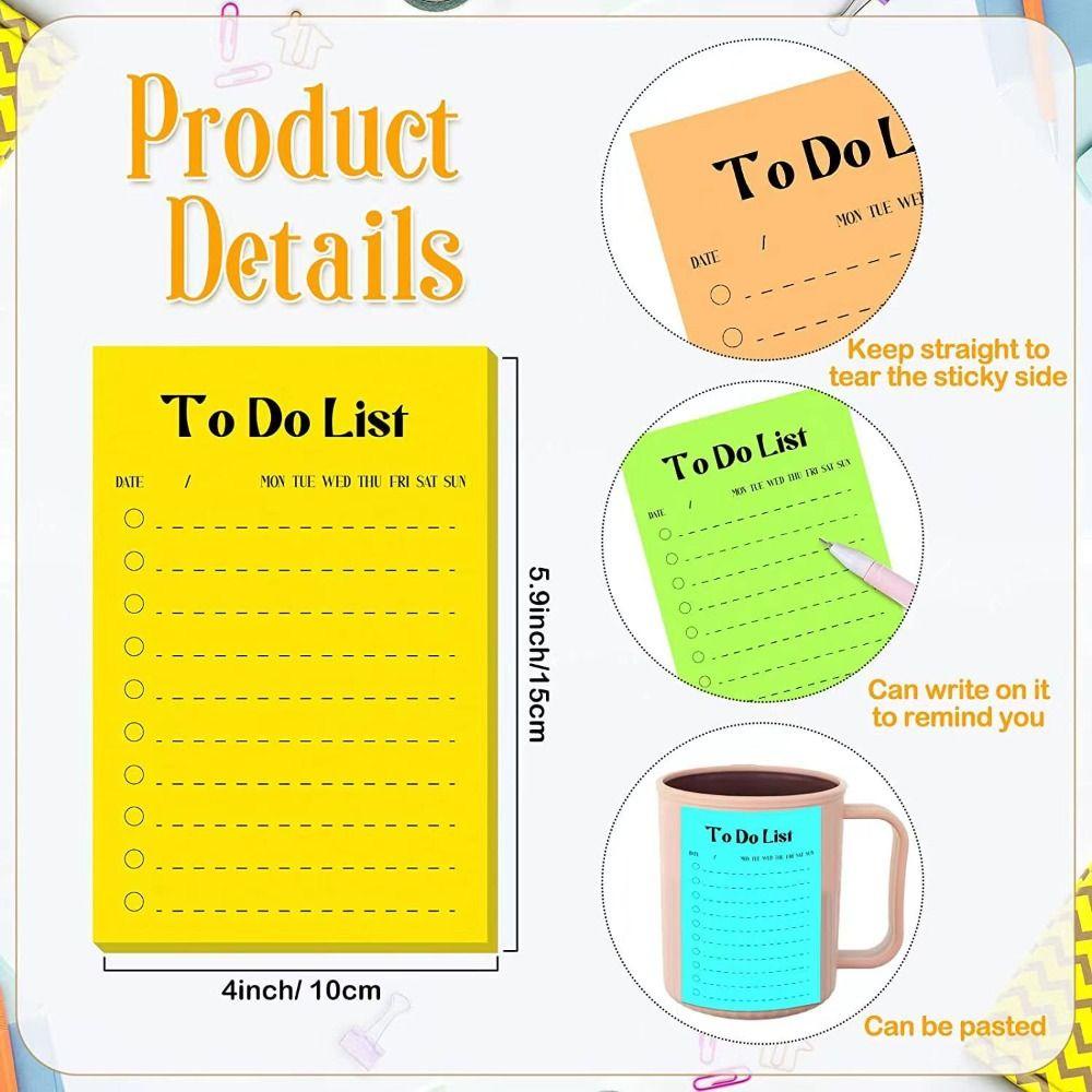 Lanfy To Do List Sticky Pad Disiplin Diri Check It Weekly Daily Planner Siswa Alat Tulis Sekolah Kantor Perlengkapan Studing Planning Jadwal Notepad