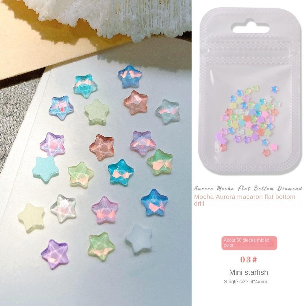 Mxbeauty Aurora Hiasan Kuku Nail Charms Fashion Bintang Hiasan Kuku Love Hati Rhombic Nail Jewelry