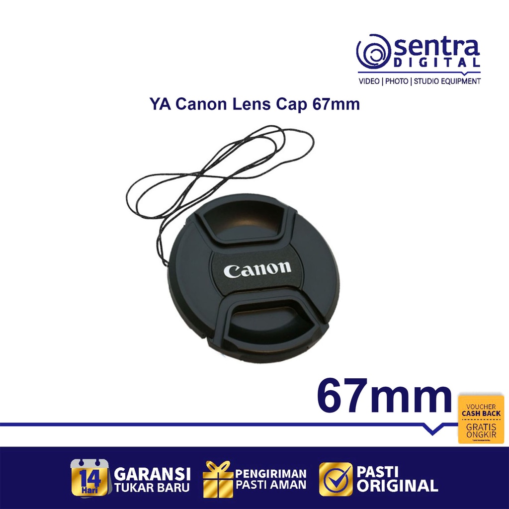 YA Canon Lens Cap 67mm ( Tutup Depan Lensa )