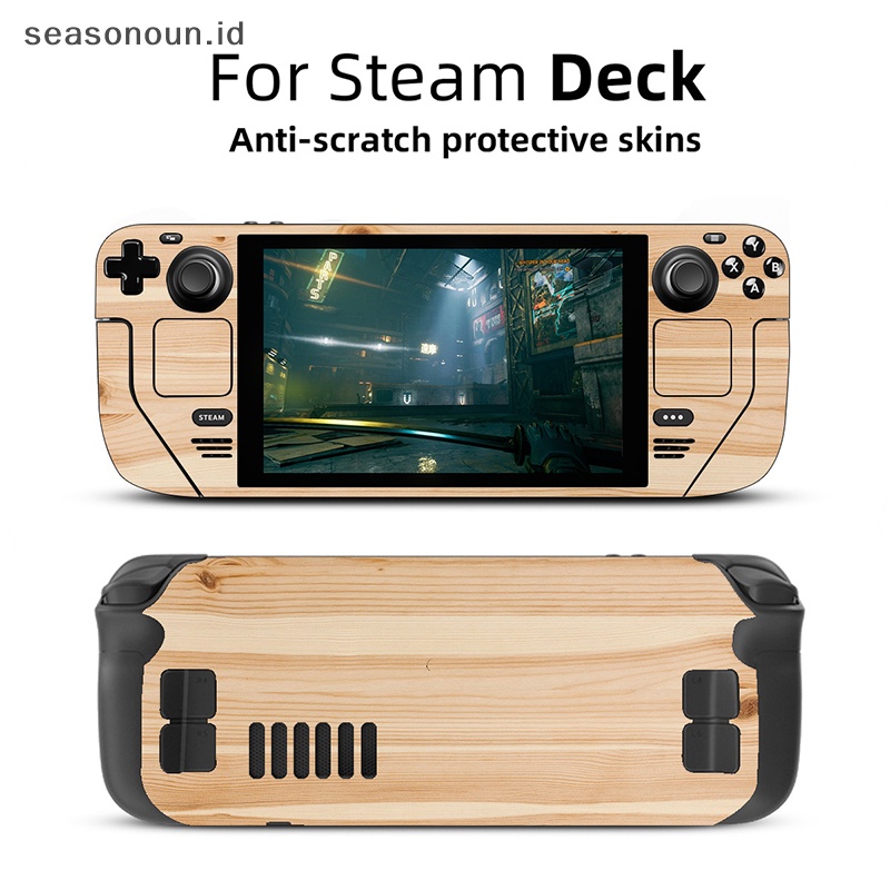 Seasonoun Aesthetic Skin Vinyl Untuk Steam Deck Console Full Set Pelindung Kulit Decal Stiker Cover Case Handheld Console Sticker Aksesoris Pelindung Gaming.