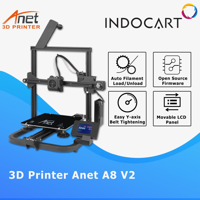 3D Printer Anet A8 V2 Metal Frame  i3 Garansi Resmi