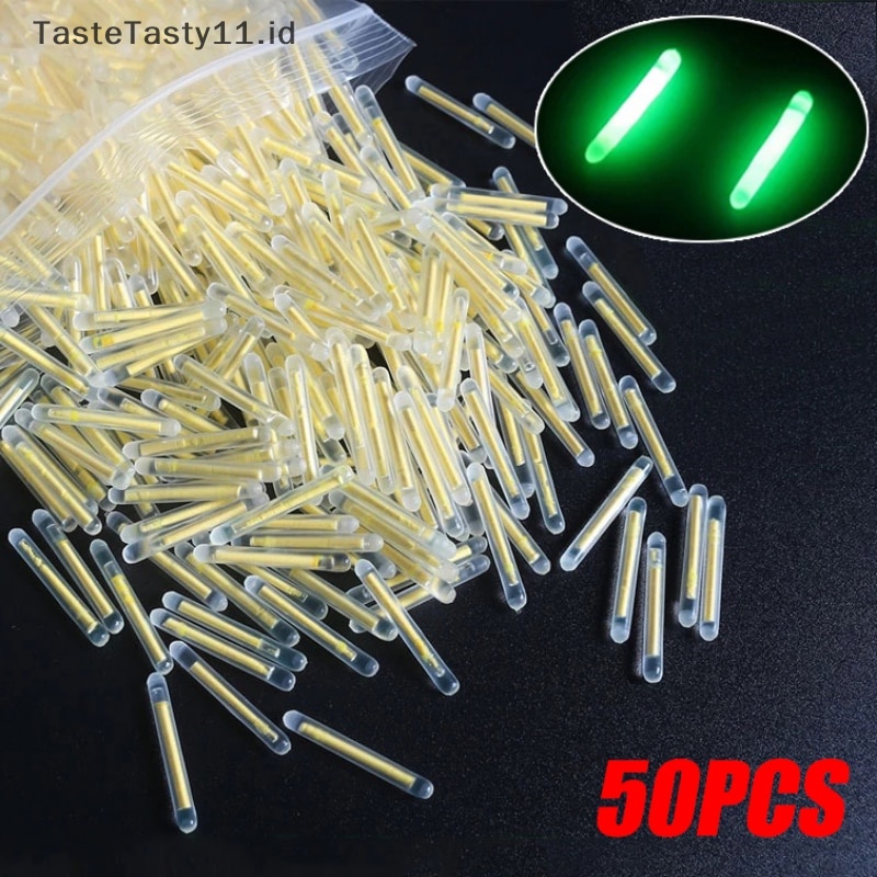 Tastetasty 50PCS/lot 2.2-4.5mm Light Night Fishing Float Rod Lights Dark Glow Stick Fishing.