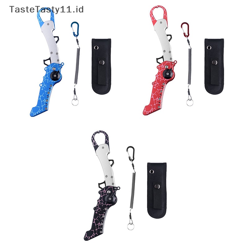 Tastetasty New Collapsible Fishing Grip Aluminium Alloy Fish Lip Grip Fish Hook Controller Adjustable Dengan Cincin Sambung Alat Pancing.