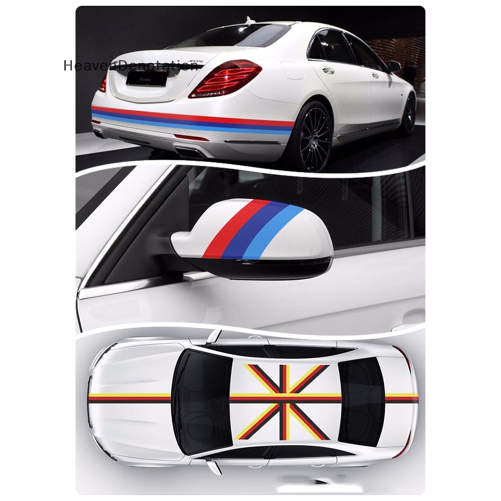 [HeavenDenotation] Diy Untuk BMW Bendera Auto Waist Line Hood Sicker Decal Stiker Mobil 1M HDV