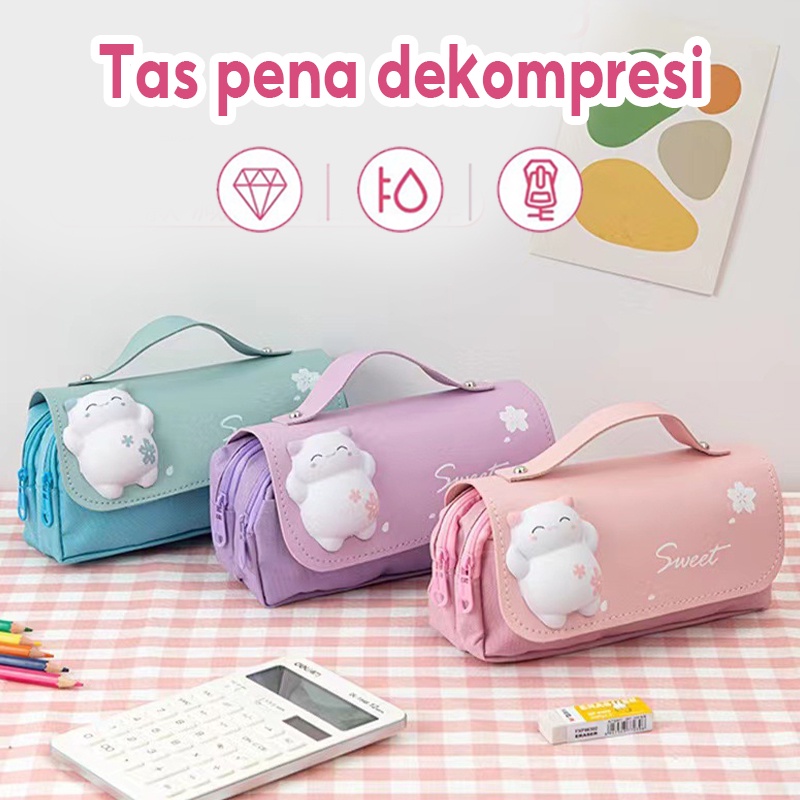 

COD Kotak Pensil Dekompresi Perempuan Lucu Lembut 3D Berkapasitas Besar Multi-fungsi Pencil Bag Anak-anak Siswa Sekolah Dasar