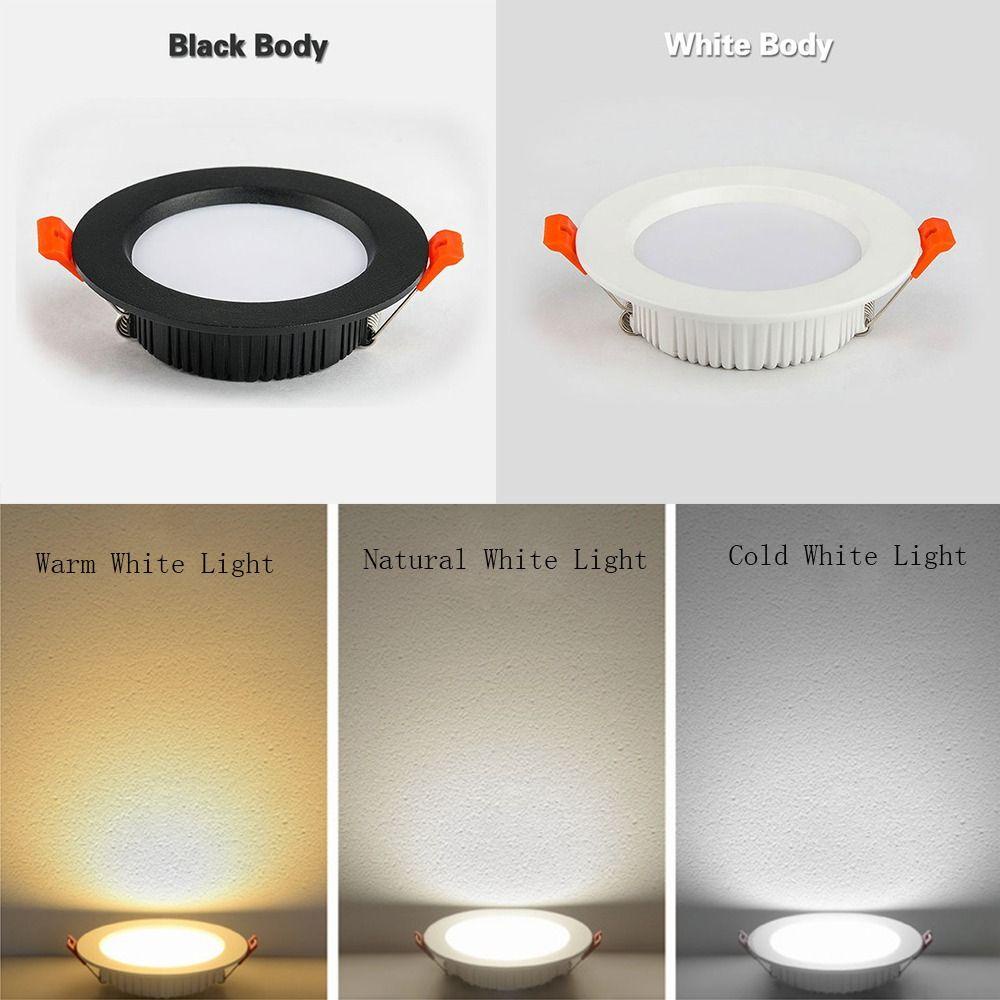 [Elegan] Downlight 220v Anti Kabut Kamar Mandi Dingin Warm White Dekorasi Rumah Lampu Plafon Tanam