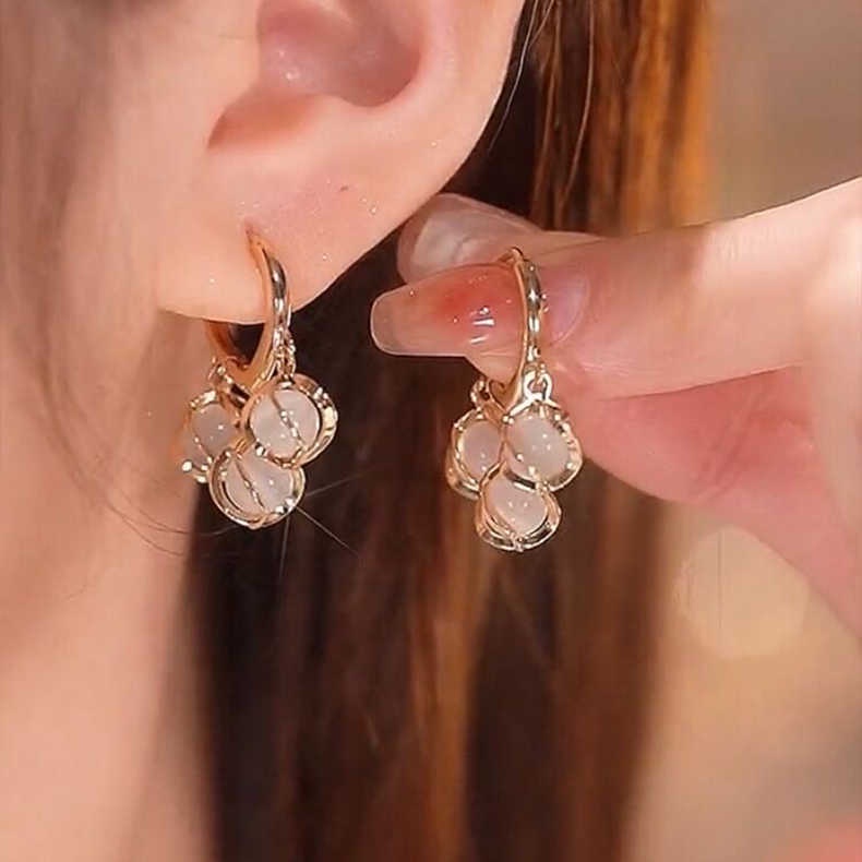 RRNS 227 Anting Hijab Wanita Tusuk Mutiara Kristal Women Earrings Korea Aksesoris Fashion