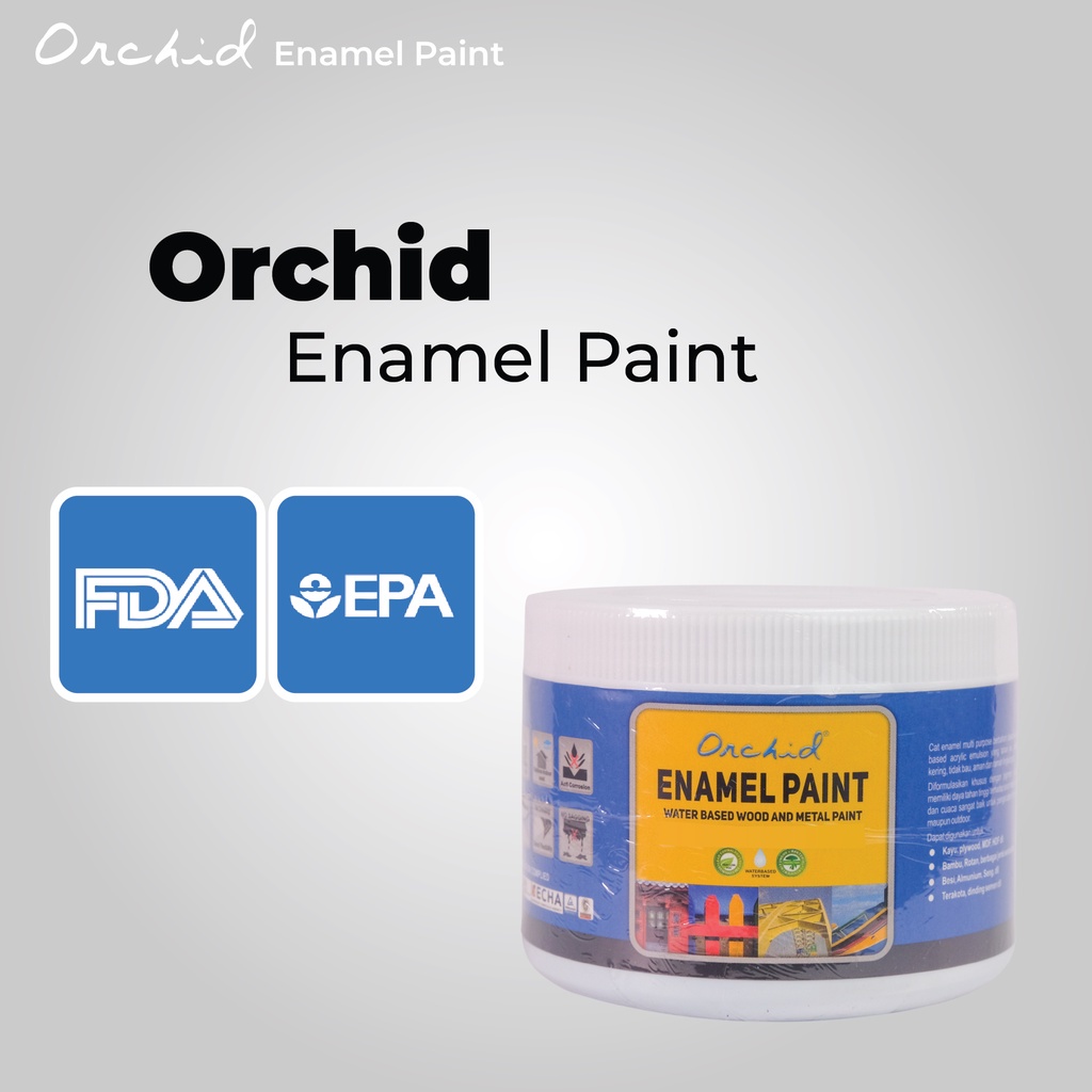 Cat Kayu Besi Waterbased Anti Karat Warna Solid Orchid Enamel Paint Pelarut Air