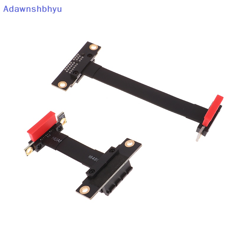 Adhyu PCIE X1 Kabel Riser Dual 90derajat Sudut Kanan Extension Cable PCI Express 1x Riser Card Ribbon Extender ID