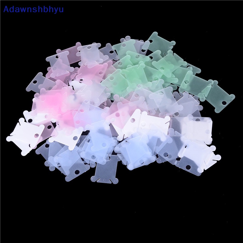 Adhyu 100Pcs /set Bordir Benang Kerajinan Diy Thread Bobbin Cross Stitch Tempat Penyimpanan ID