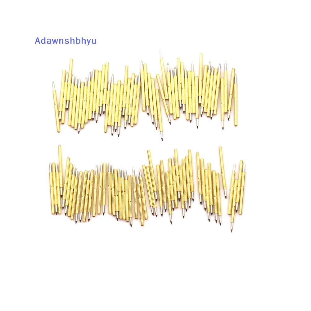 Adhyu 100pcs P75-B1 Dia 1.0mm Cusp Spear Spring Loaded Test Probes Pogo Pins Alat ID