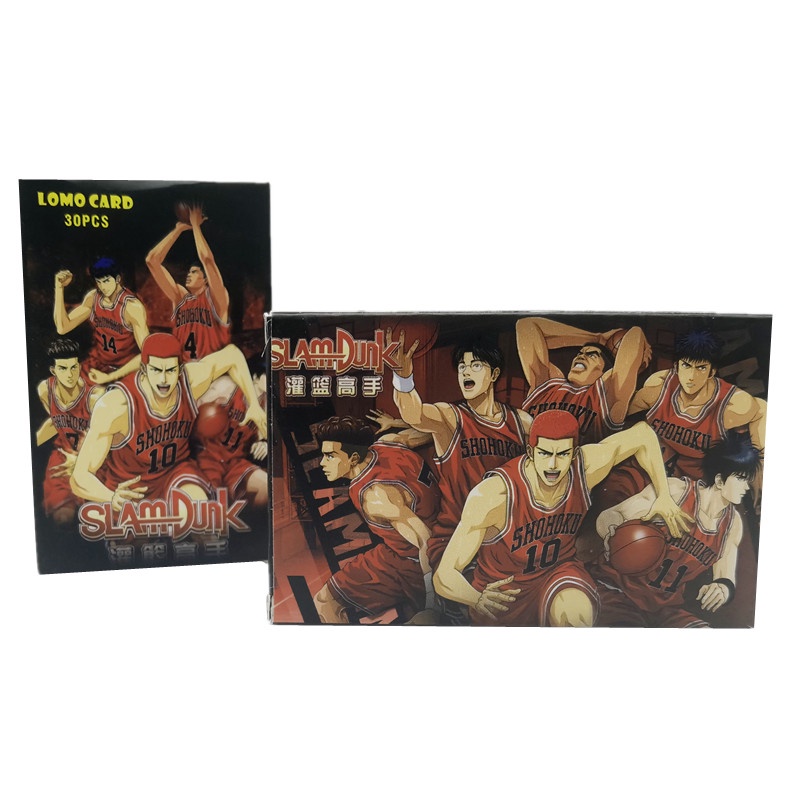 30pcs /box Kartu Slam Dunk LOMO Basket Shohoku Sakuragi Hanamichi Rukawa Kaede Takenori Akagi Koleksi Kartu Postcard Untuk Fans