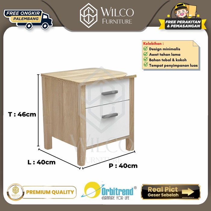 Nakas Laci Kaki Besi / Meja Sudut Orbitrend / Nakas Bedside Table