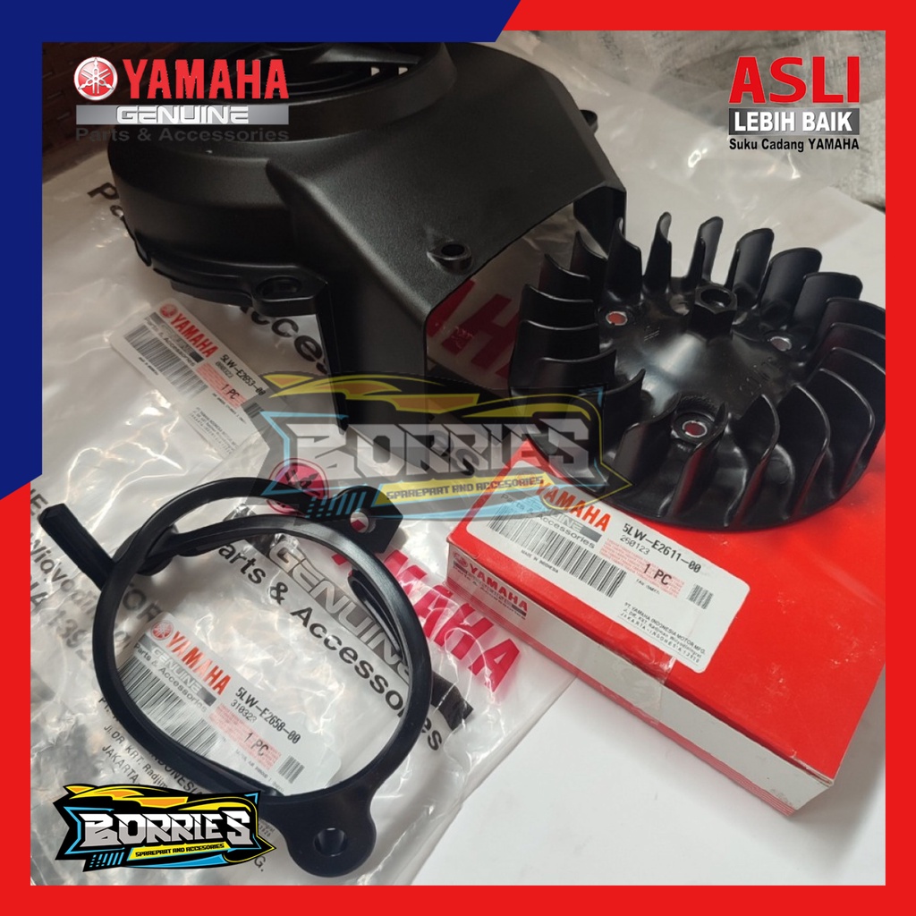 COVER TUTUP KIPAS 3 BAGIAN PLUS KARET KIPAS MAGNET MIO SPORTY SMILE NOUVO Z LELE ORIGINAL