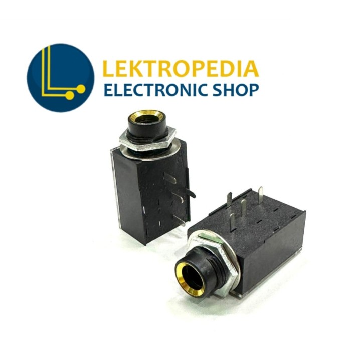 Soket Akai Mono Transparan 4p 4 kaki Mic Toa 6.5mm Box Socket Segi