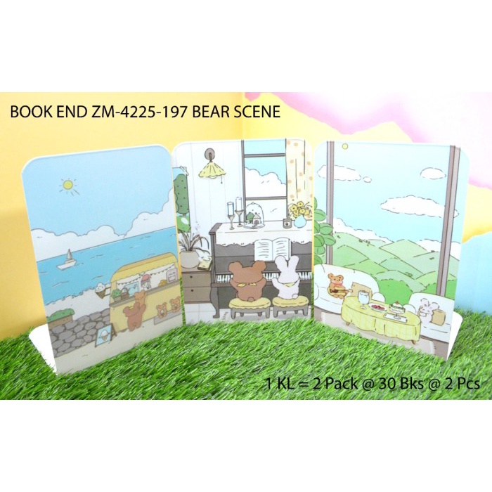 

penahan buku atau stand book motif lovely bear isi 2 pc -Zilong