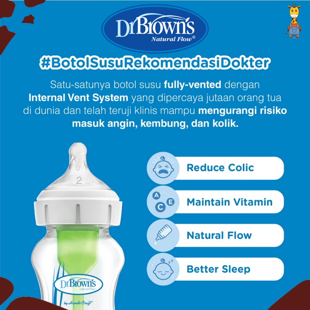 Dr.Brown's PP Option+ Bottle  4oz / 8oz / Botol Bayi