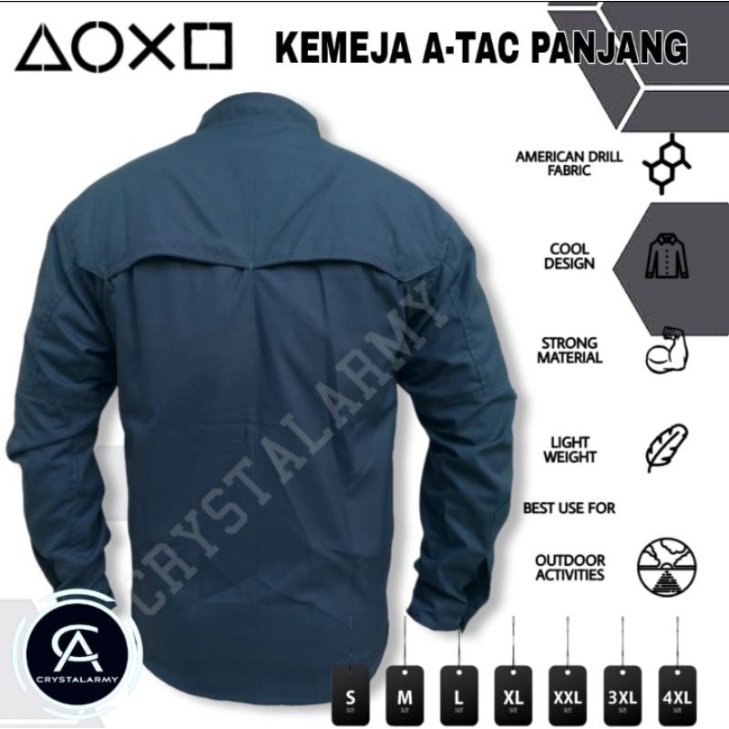 Kemeja Tactical M-TAC Free Gantungan ID CARD / Kemeja Lengan Panjang Pria / Kemeja Lapangan Bahan Drill / Kemeja koko tactical Kantor / Kemeja Outdoor