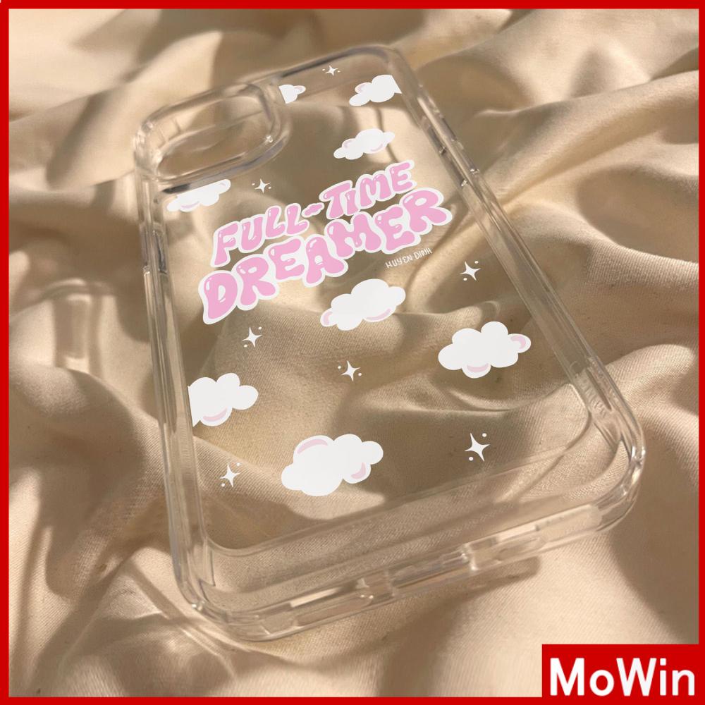 For iPhone 14 Pro Max iPhone Case Clear Case TPU Soft Case Shockproof Plating Button Pink Cute Clouds Compatible with iPhone 13 Pro max 12 Pro Max 11 xr xs max 7Plus 8Plus