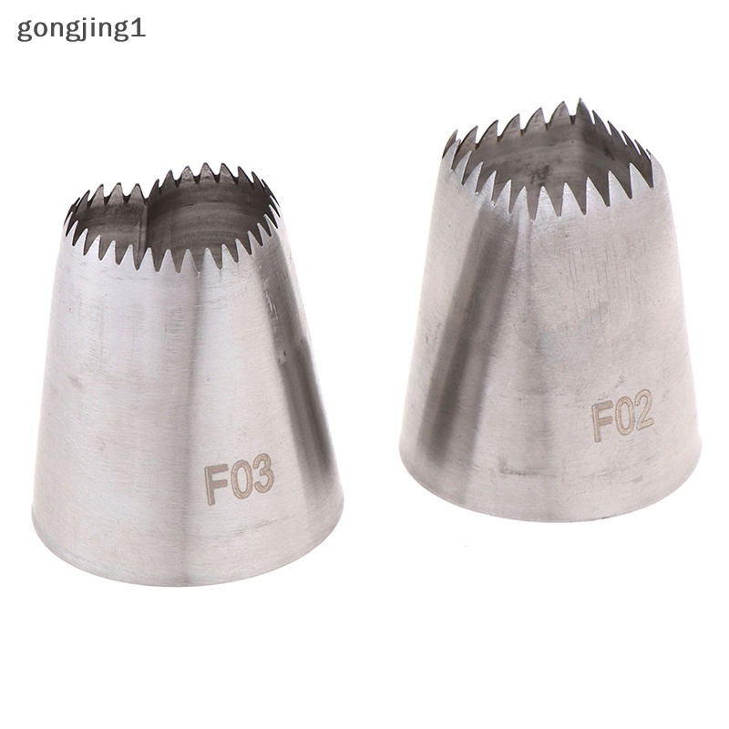 Ggg 3pcs Persegi Hati Icing Piping Nozzle Rusia DIY Cream Kue Pastry Tips Alat ID